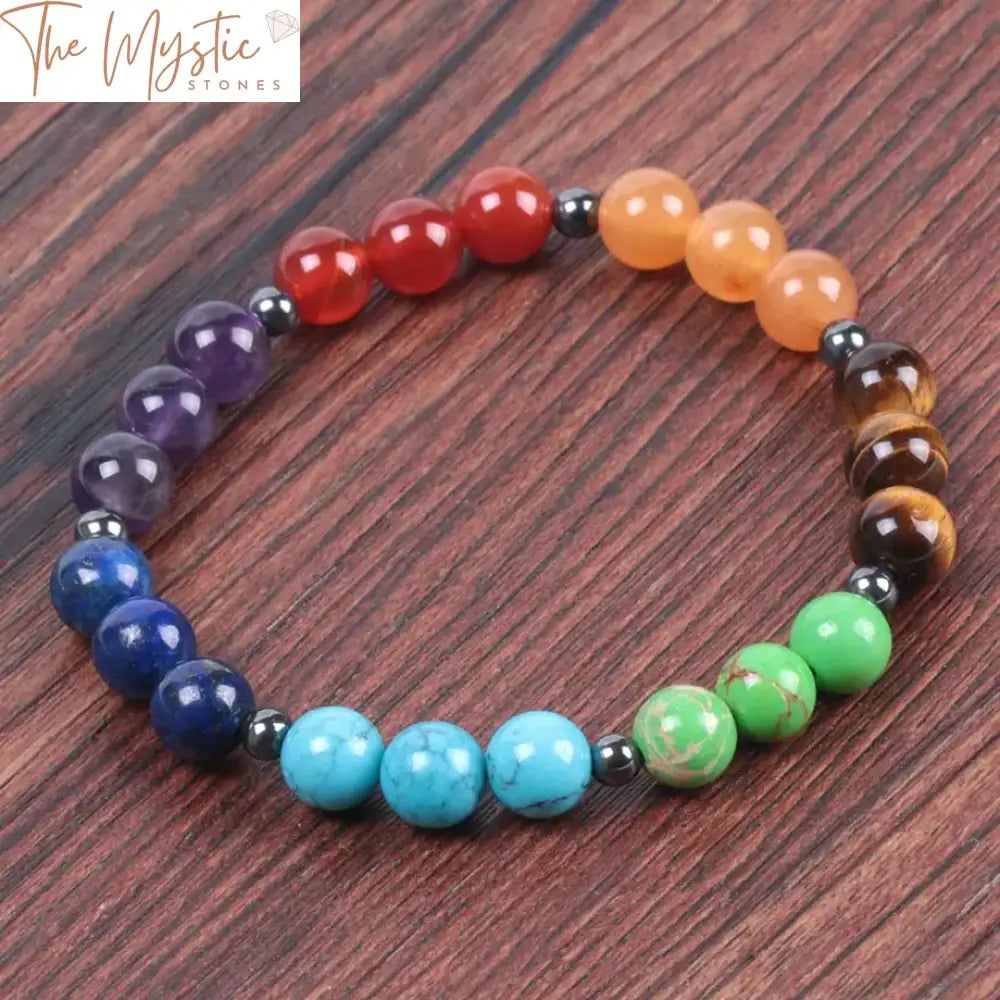 Chakra Rainbow Gemstone Bracelet 8Mm