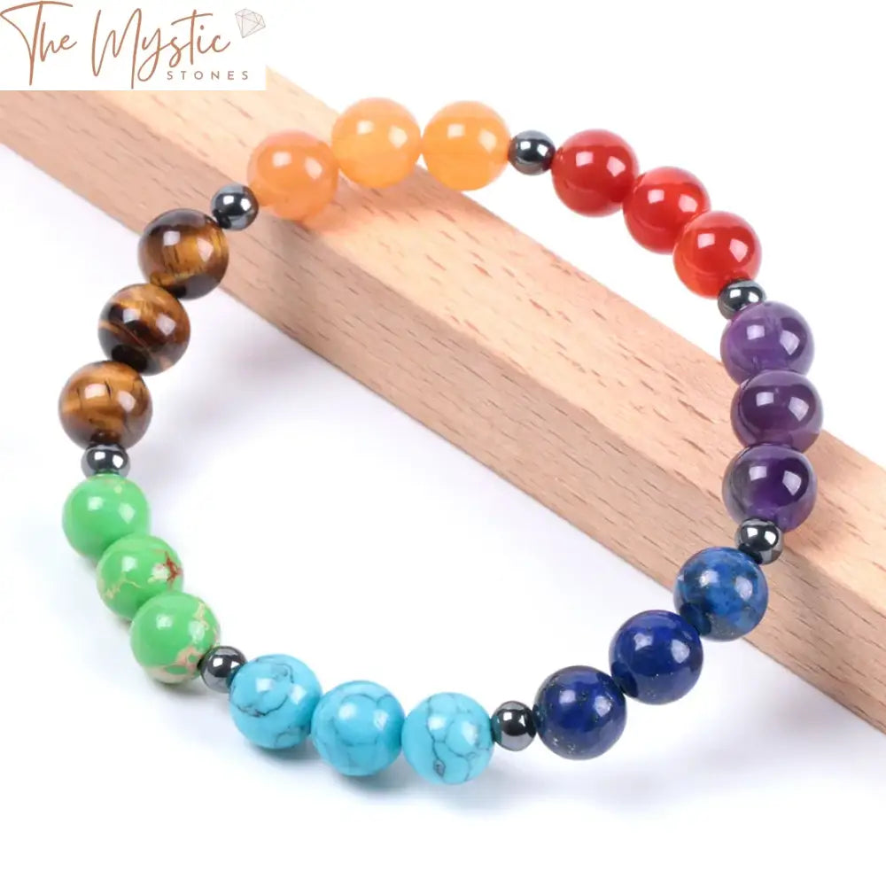 Chakra Rainbow Gemstone Bracelet 8Mm