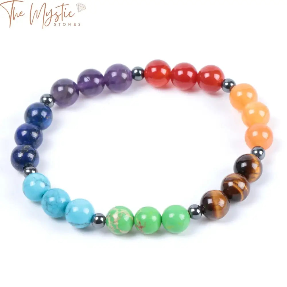 Chakra Rainbow Gemstone Bracelet 8Mm