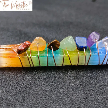 Chakra Rainbow Selenite Healing Wand