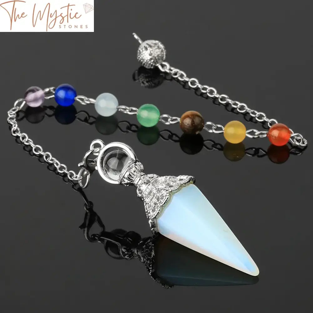 Chakra Silver Hexagonal Pendulum