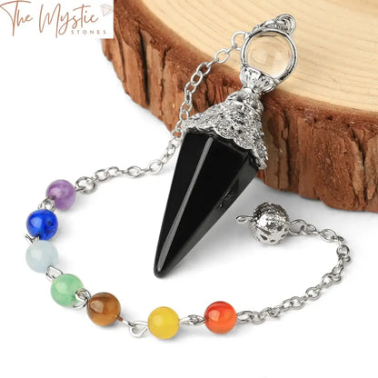 Chakra Silver Hexagonal Pendulum