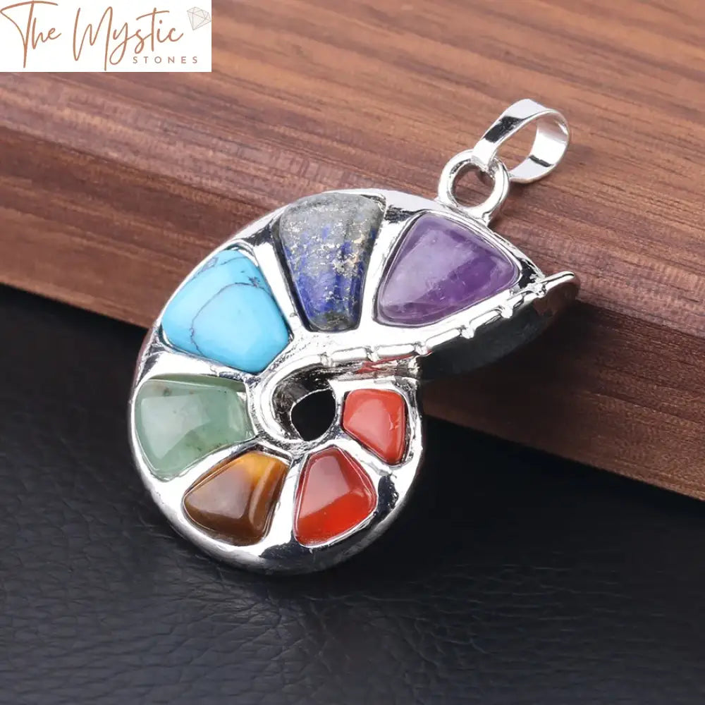 Chakra Spiral Pendant Necklace