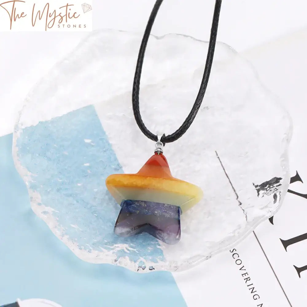 Chakra Star Crystal Pendant Necklace