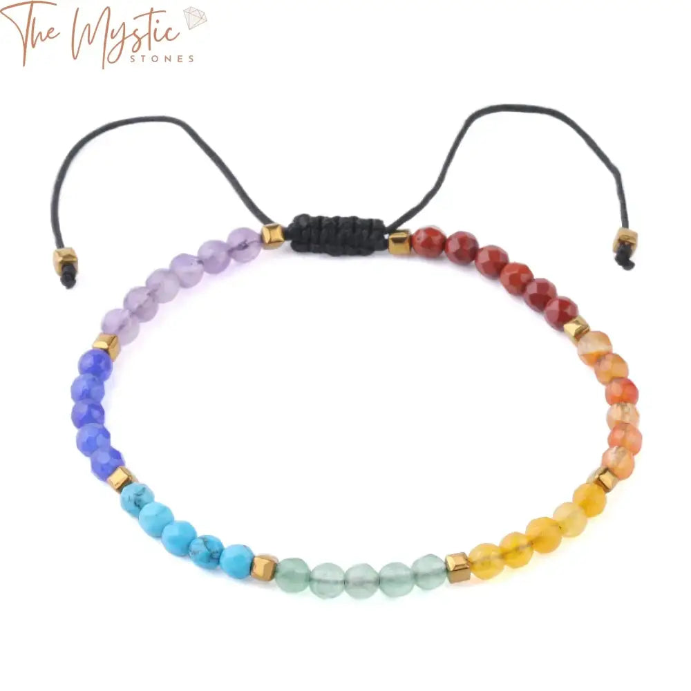 A collection of simple handcrafted bracelets featuring small 4mm natural stone beads in a variety of colors.