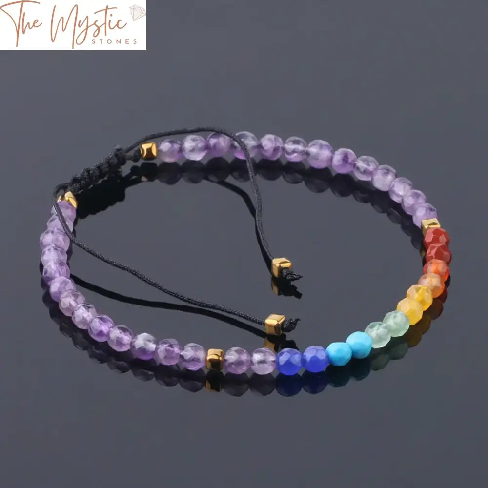 Chakra Stone 4Mm Beaded Bracelet