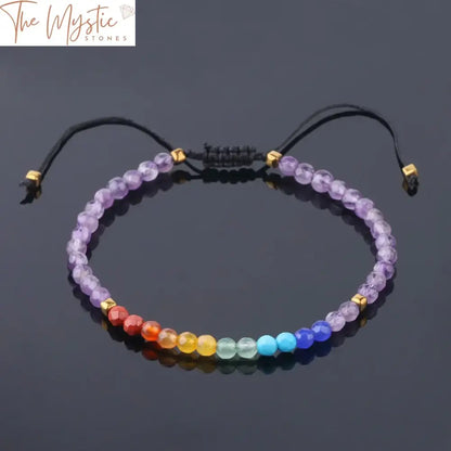 Chakra Stone 4Mm Beaded Bracelet