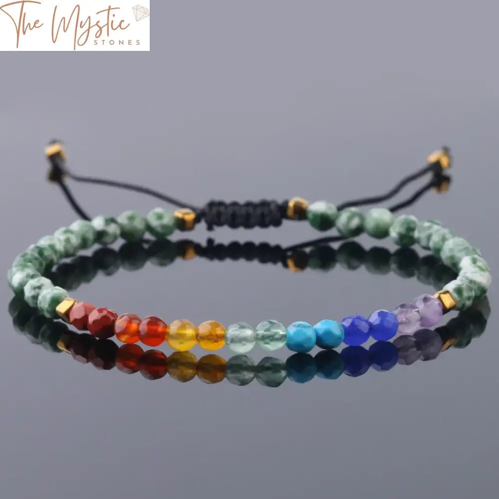 Chakra Stone 4Mm Beaded Bracelet