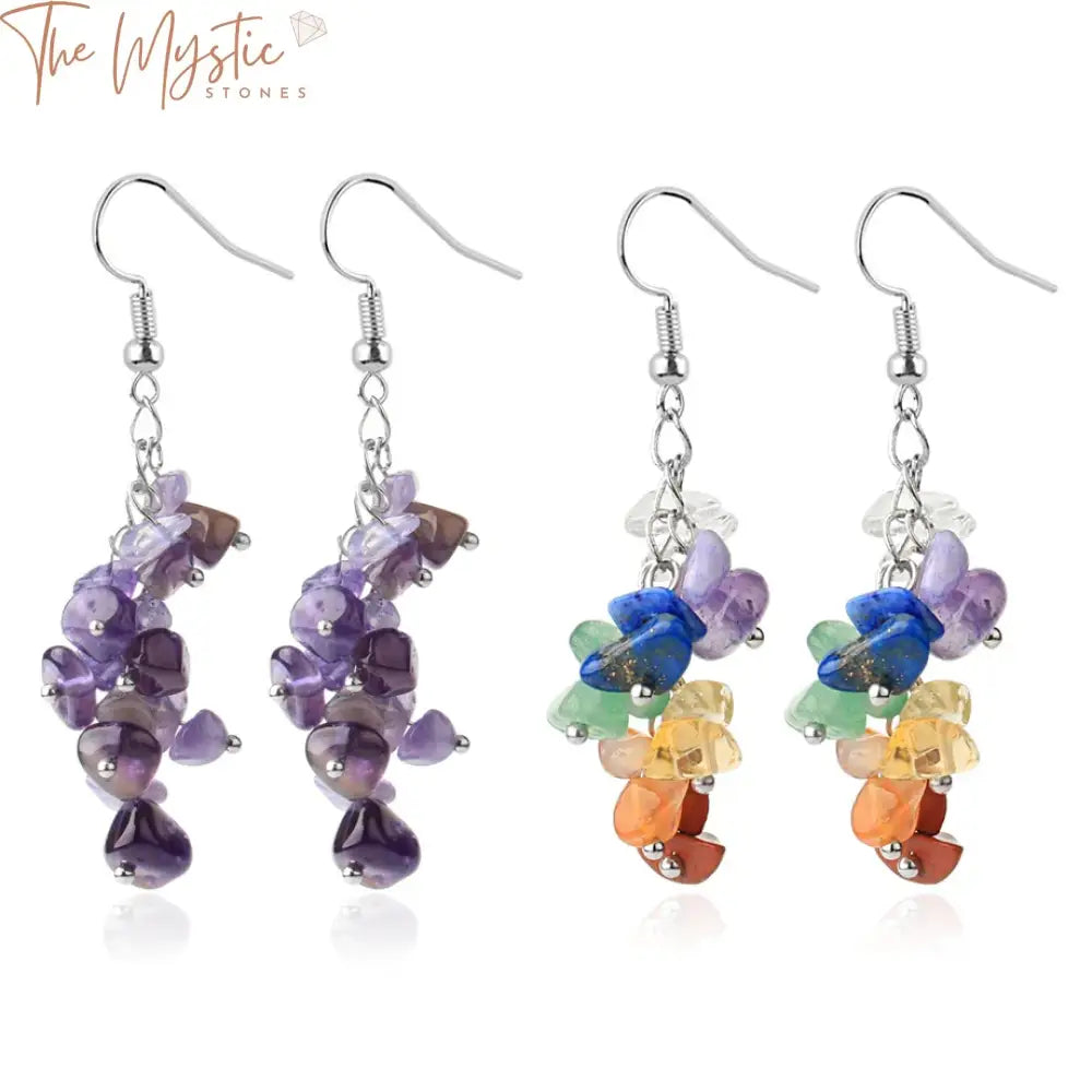 Chakra Stone Drop Earrings