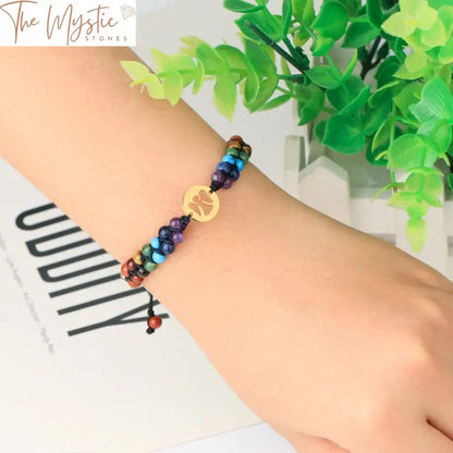 Chakra Tree Of Life Braided Bracelet