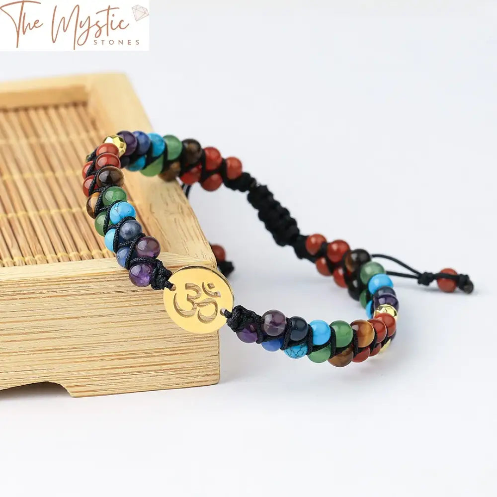 Chakra Tree Of Life Braided Bracelet