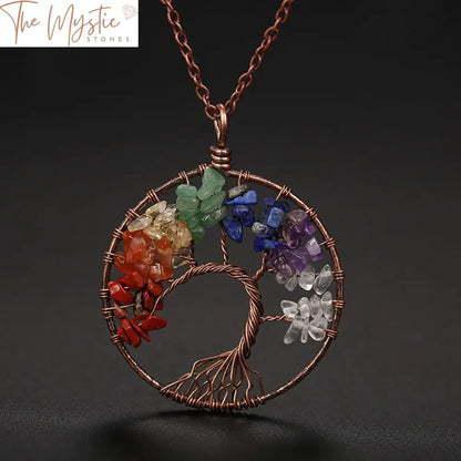 Chakra Tree Of Life Gemstone Pendant