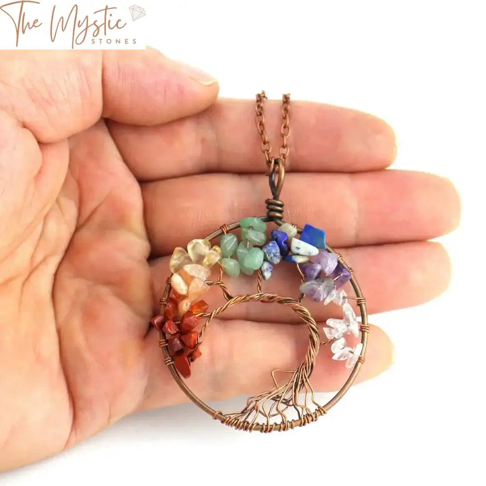 Chakra Tree Of Life Gemstone Pendant