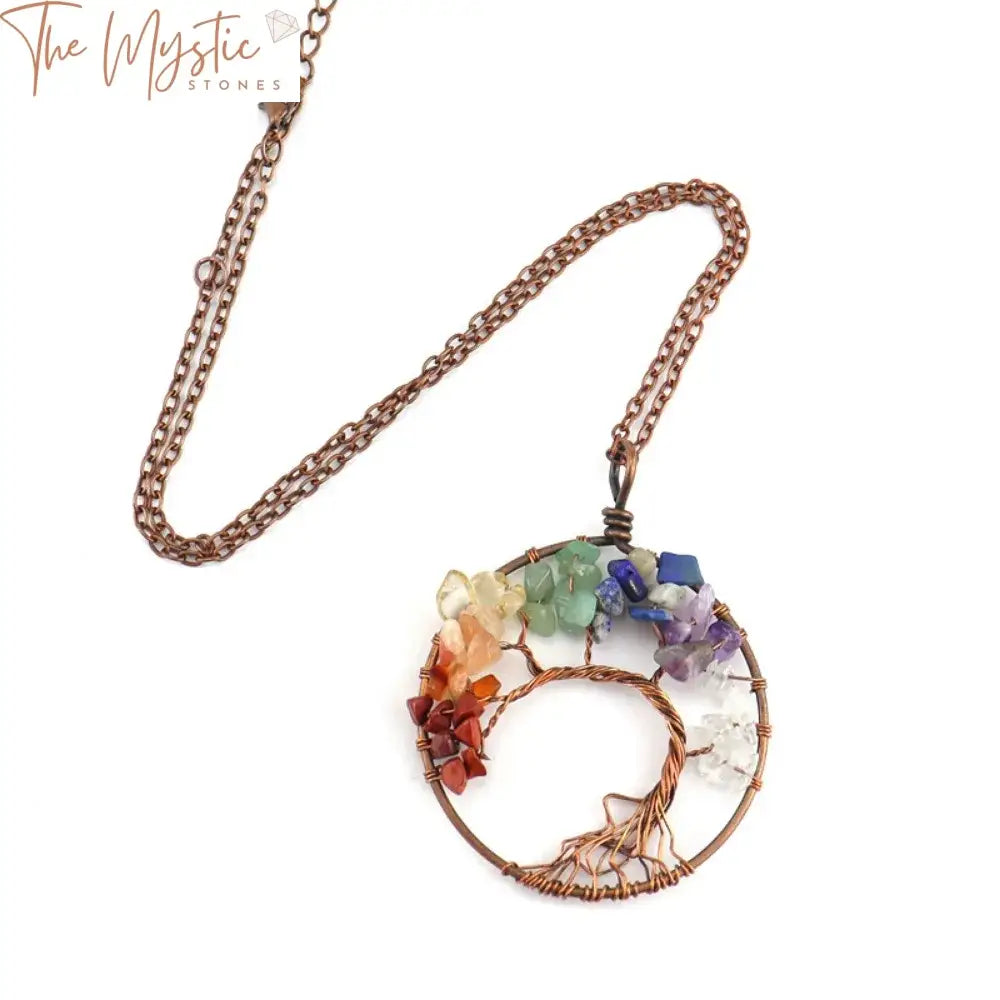 Chakra Tree Of Life Gemstone Pendant