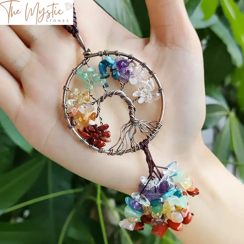 Chakra Tree Of Life Heart Keychain