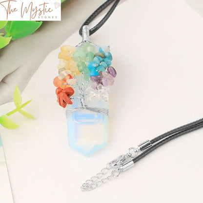 Chakra Tree Of Life Sword Pendant Necklace