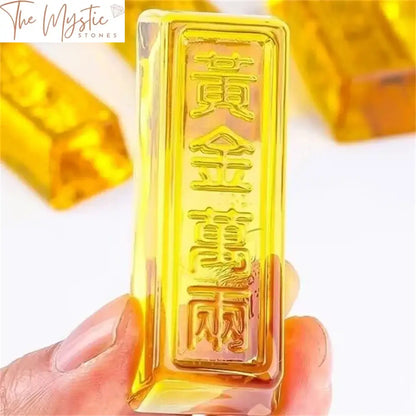 Chinese Lucky Crystal Gold Bar Ornament