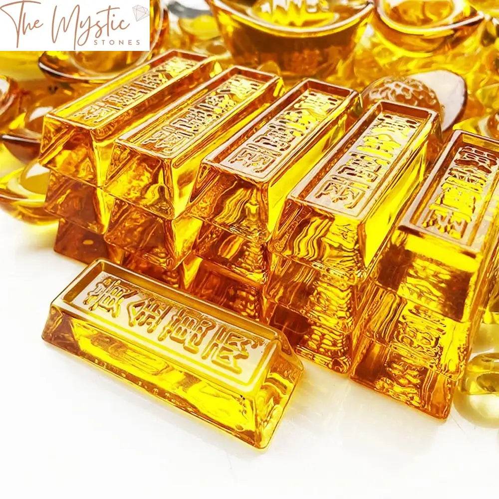 Chinese Lucky Crystal Gold Bar Ornament