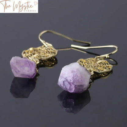 Citrine & Amethyst Silver Drop Earrings