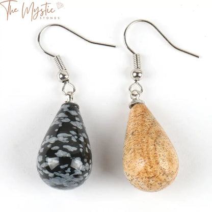 Classic Teardrop Natural Stone Earrings