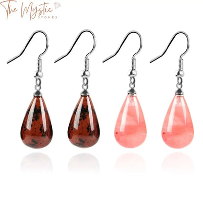 Classic Teardrop Natural Stone Earrings