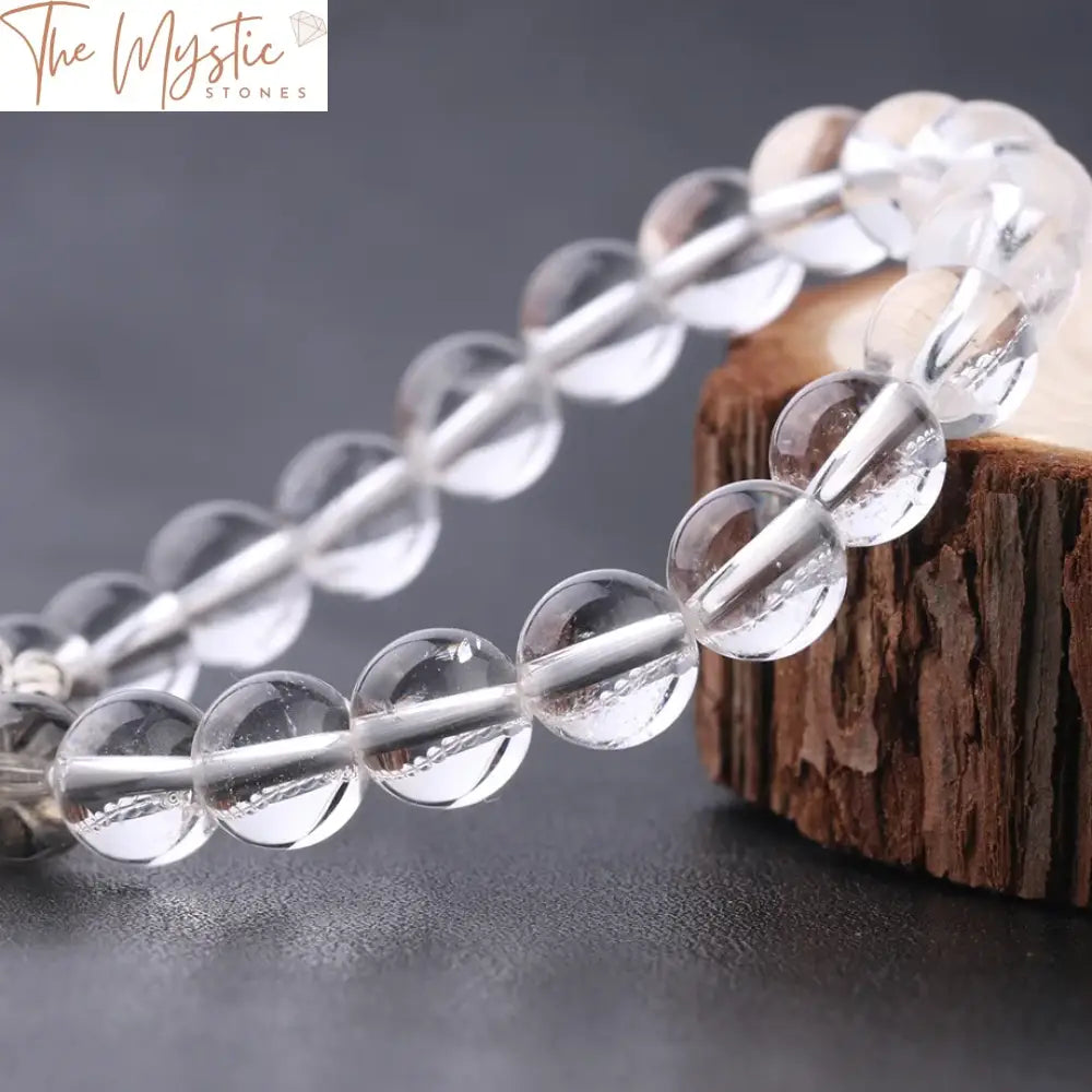 Clear Quartz Chakra Bracelet With Tree Of Life Charm