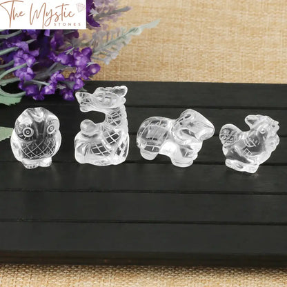 Clear Quartz Crystal Animal Figurines