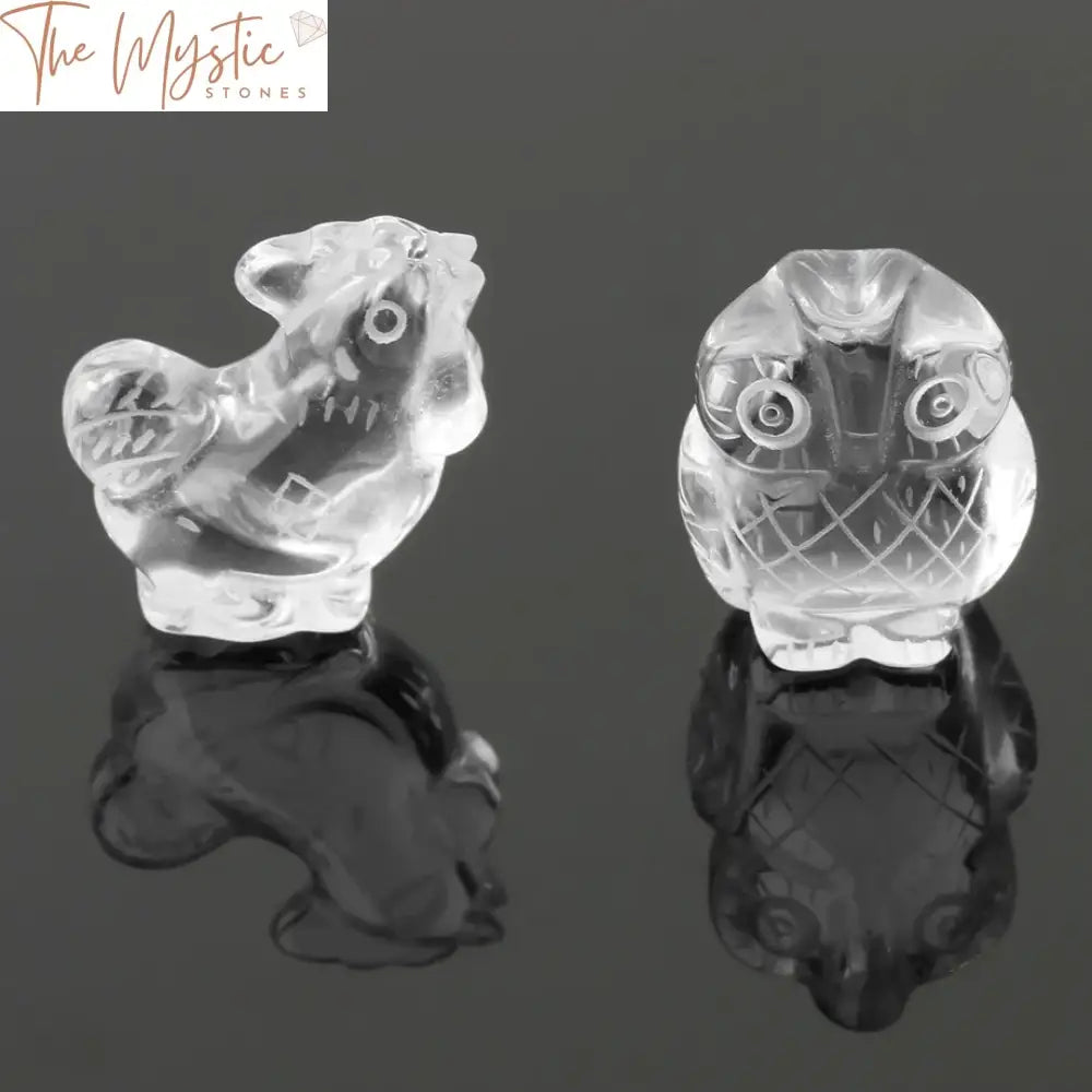 Clear Quartz Crystal Animal Figurines