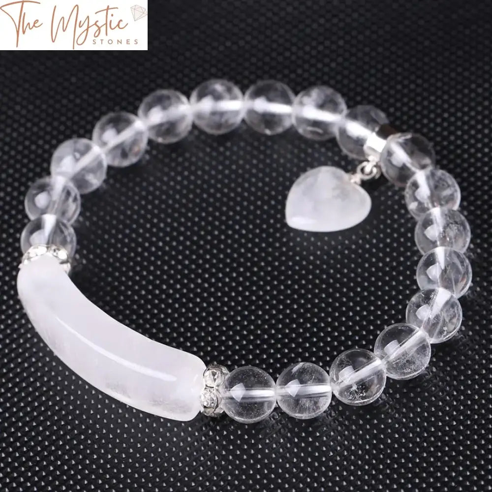 Clear Quartz Heart Chakra Bracelet