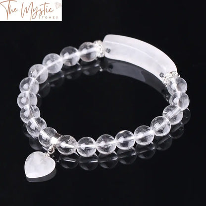 Clear Quartz Heart Chakra Bracelet