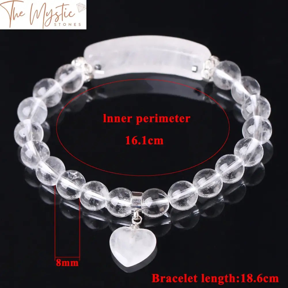 Clear Quartz Heart Chakra Bracelet