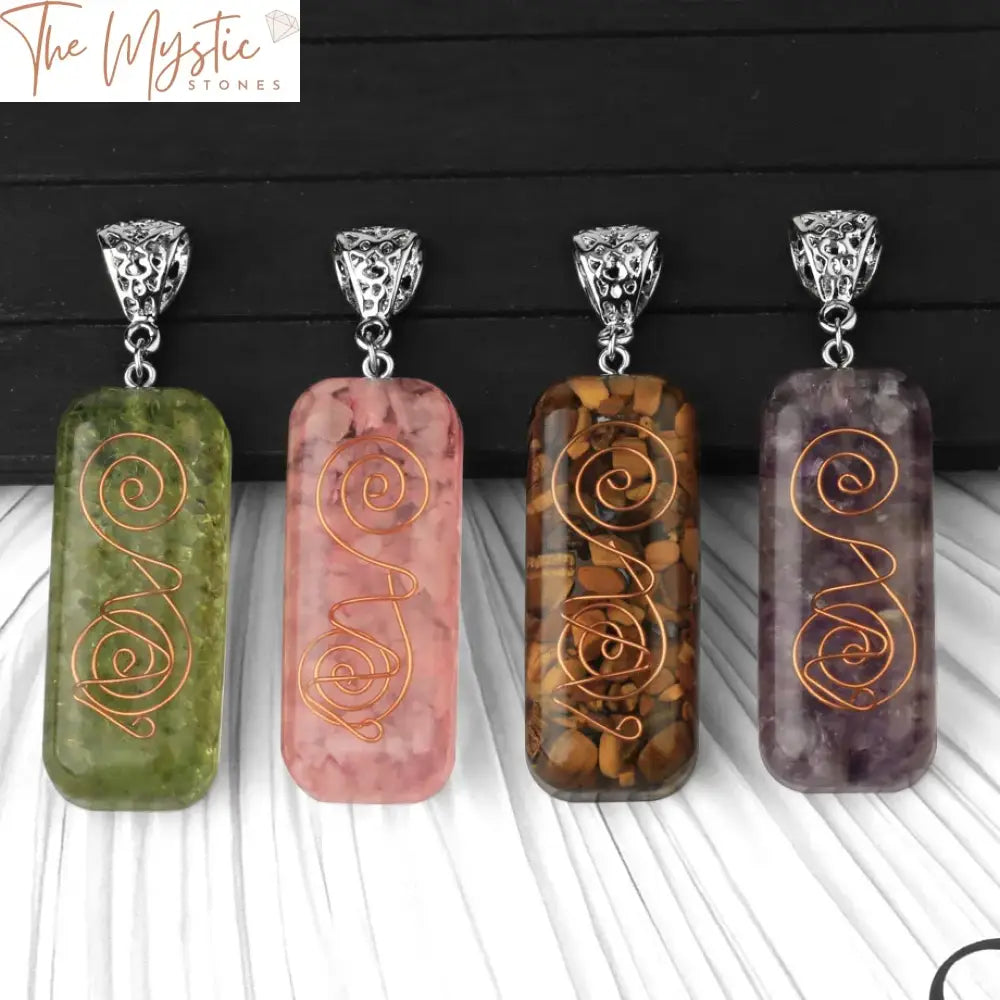 Copper Chakra Spiral Pendant Necklace