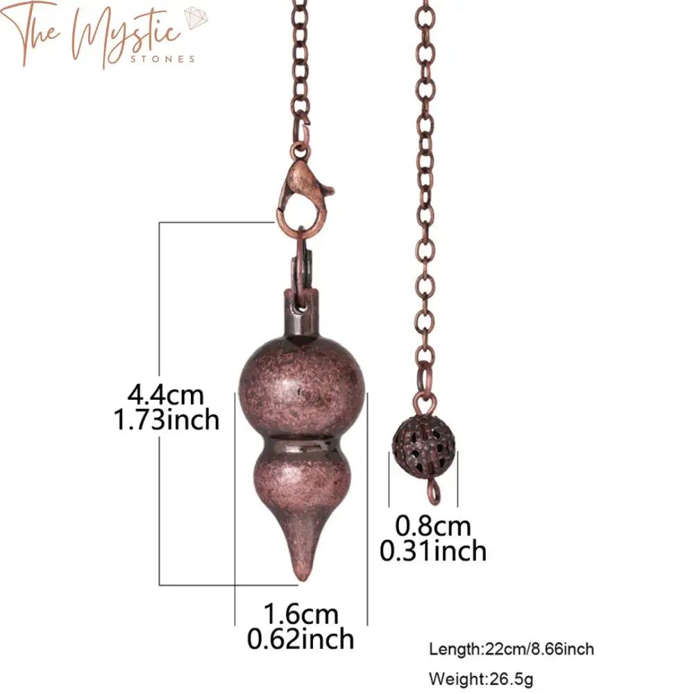 Copper Double Sphere Dowsing Pendulum