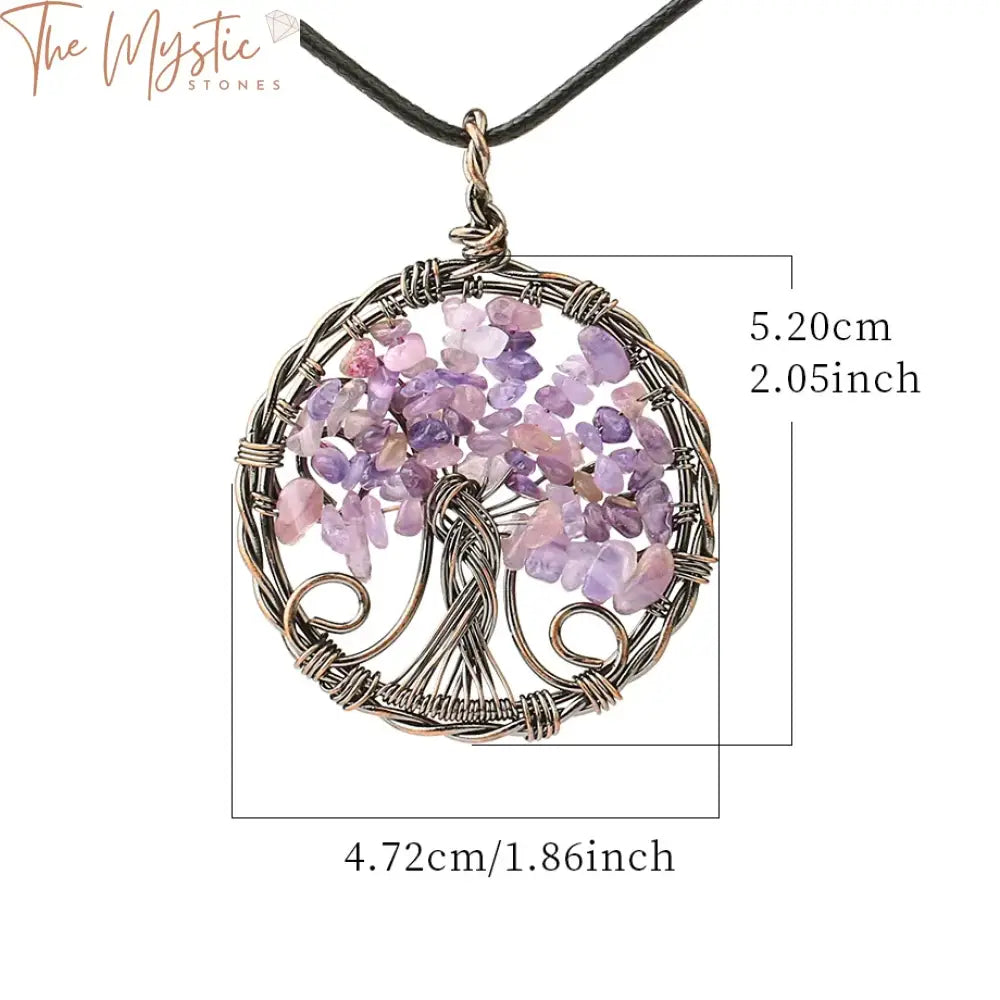 Copper Tree Of Life Chakra Pendant Necklace