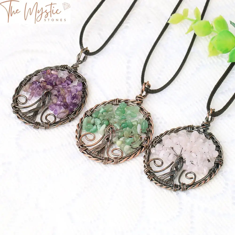 Copper Tree Of Life Chakra Pendant Necklace