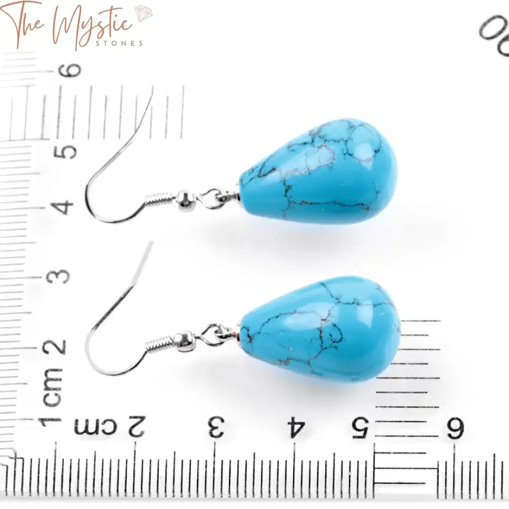 Copper Vintage Pear-Shaped Tophus Drop Earrings