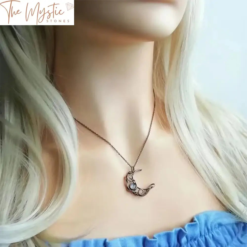 Crescent Crystal Moon Necklace