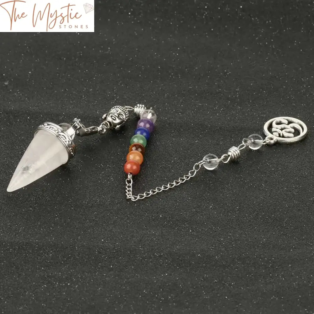 Crystal Buddha 7 Chakras Stone Pendulum