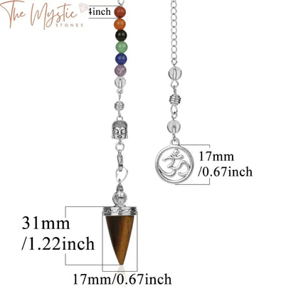 Crystal Buddha 7 Chakras Stone Pendulum