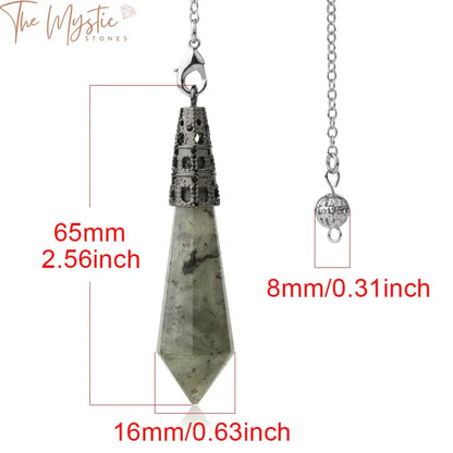 Crystal Cone Pendulum - 12 Faceted Divination Tool