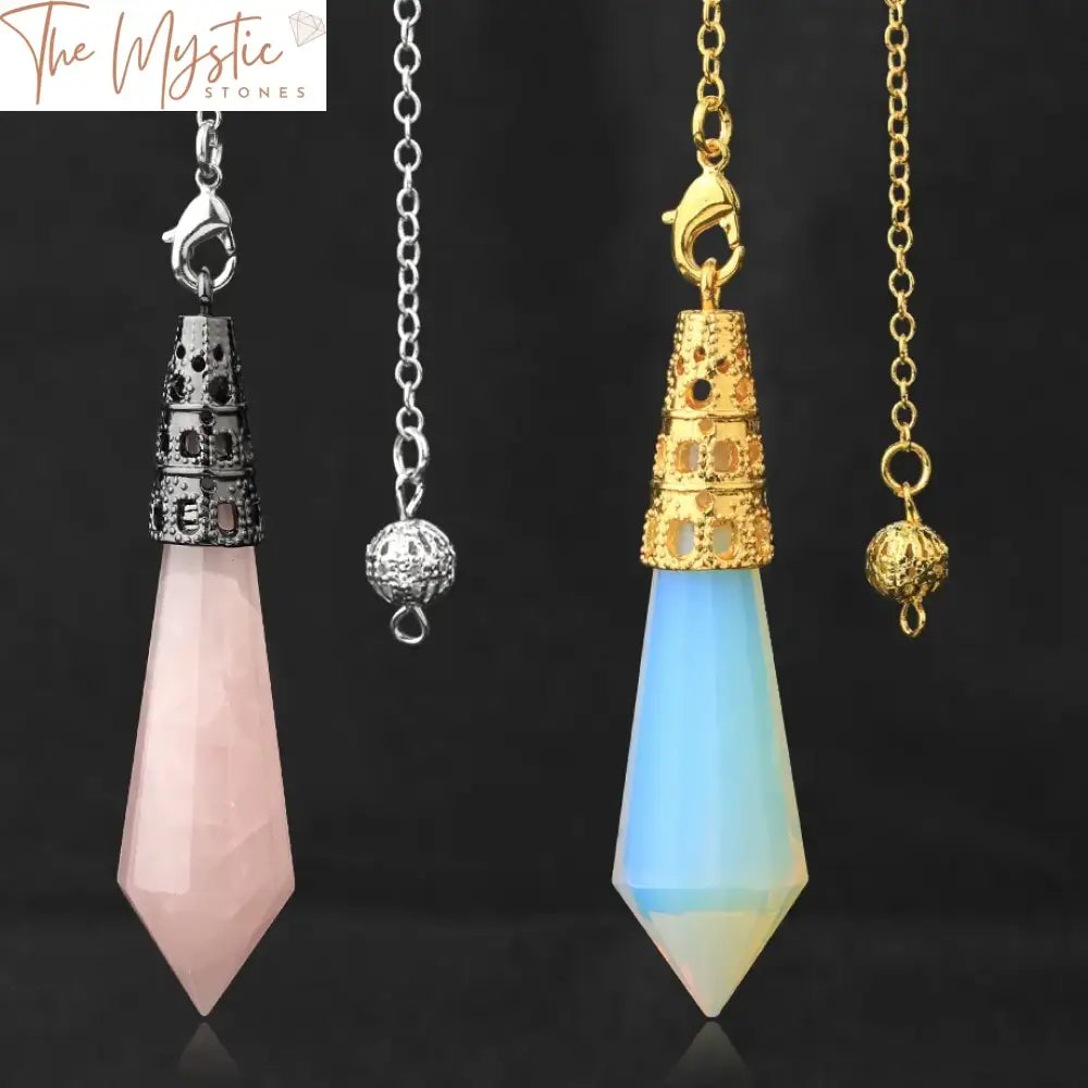 Crystal Cone Pendulum - 12 Faceted Divination Tool