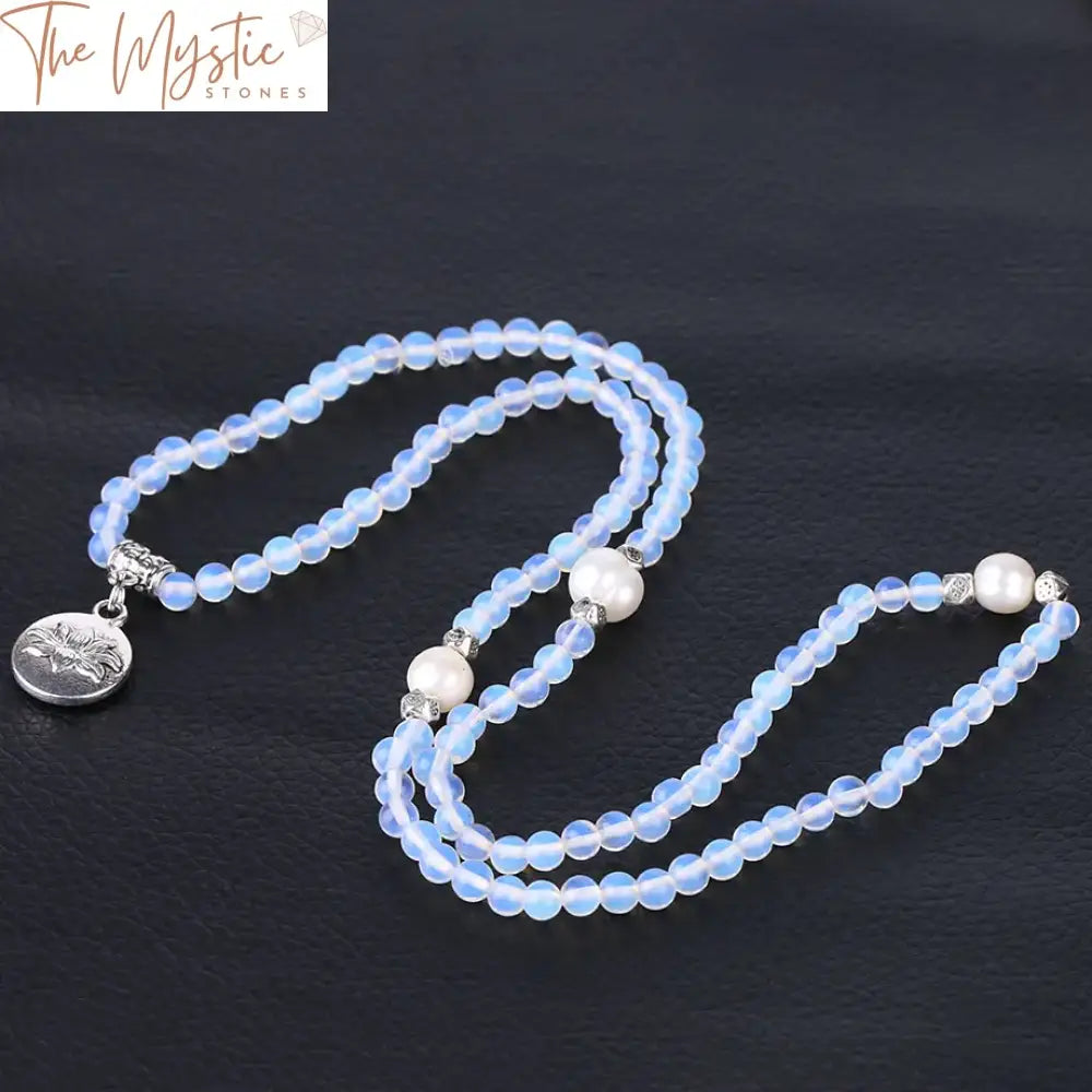 Crystal & Pearl Natural Stone Multilayer Bracelet