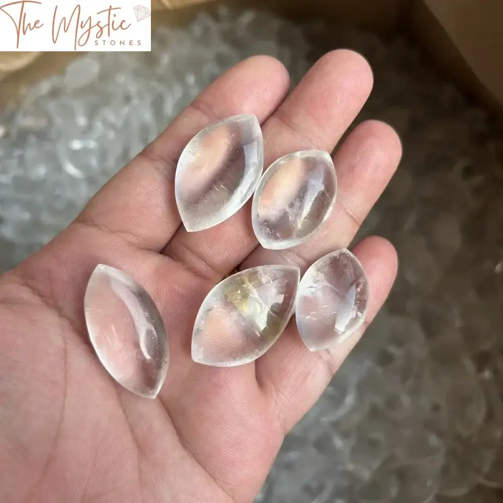 Crystal Quartz Leaf-Shaped Healing Stones