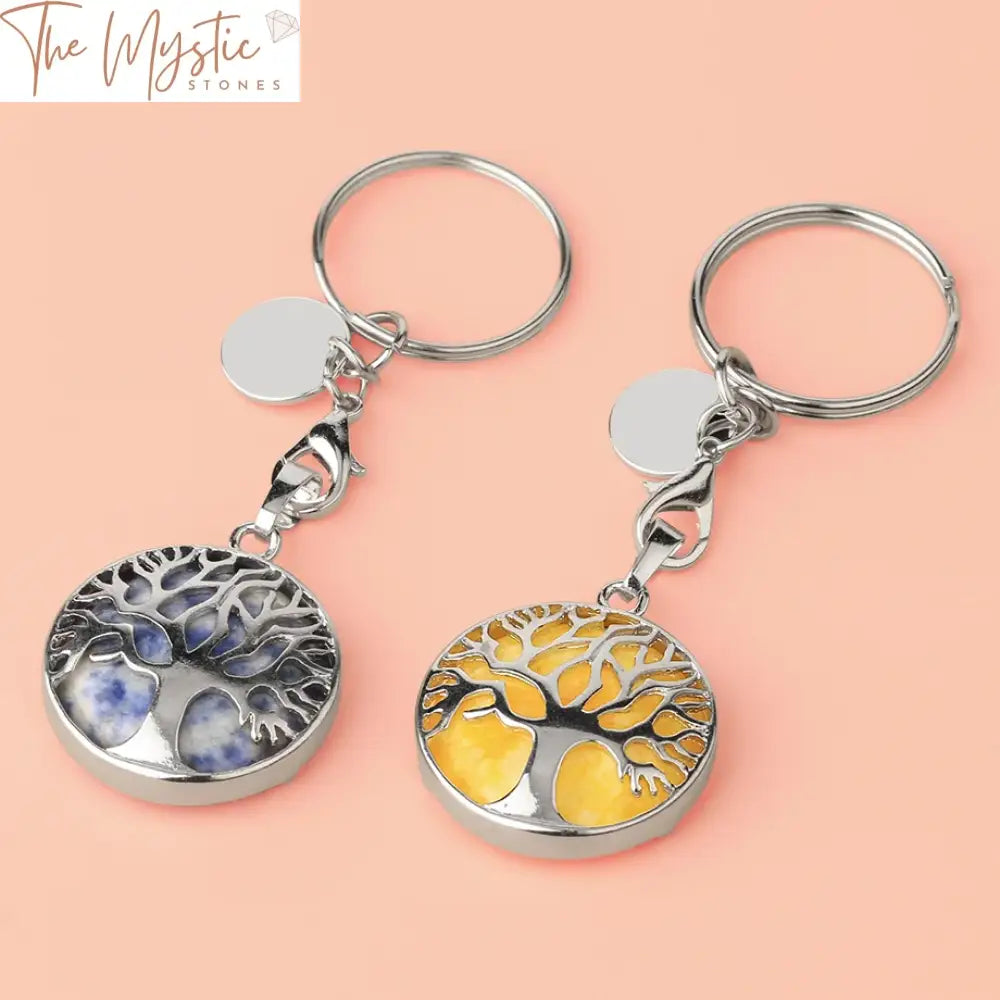 Crystal Tree Of Life Keychain