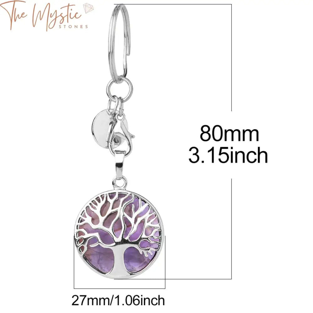 Crystal Tree Of Life Keychain