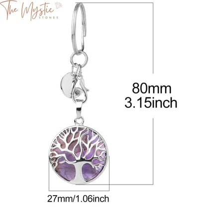 Crystal Tree Of Life Keychain