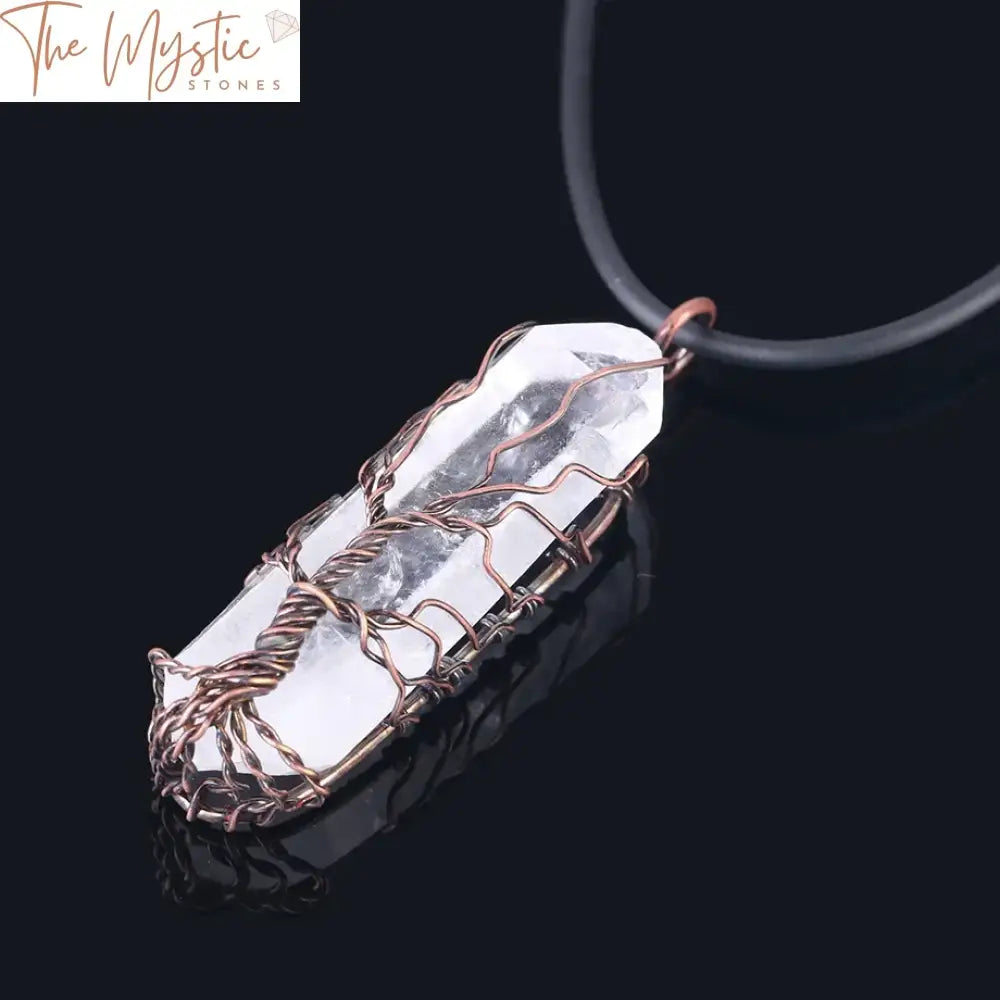 Crystal Tree Of Life Quartz Pendant