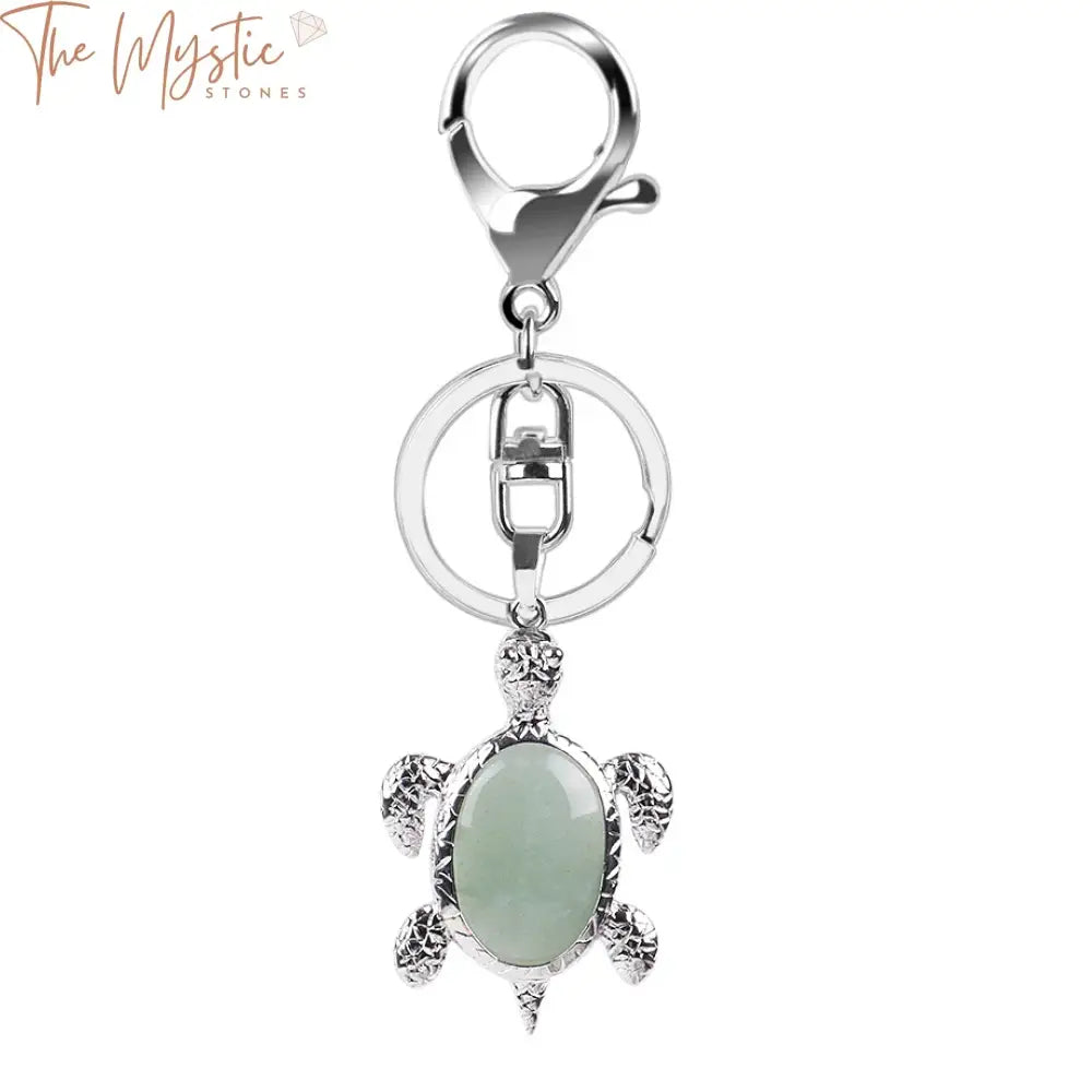 Crystal Turtle Pendant Keychain