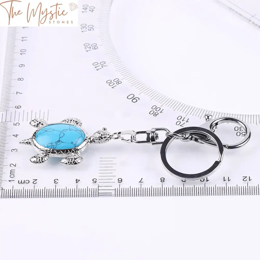 Crystal Turtle Pendant Keychain