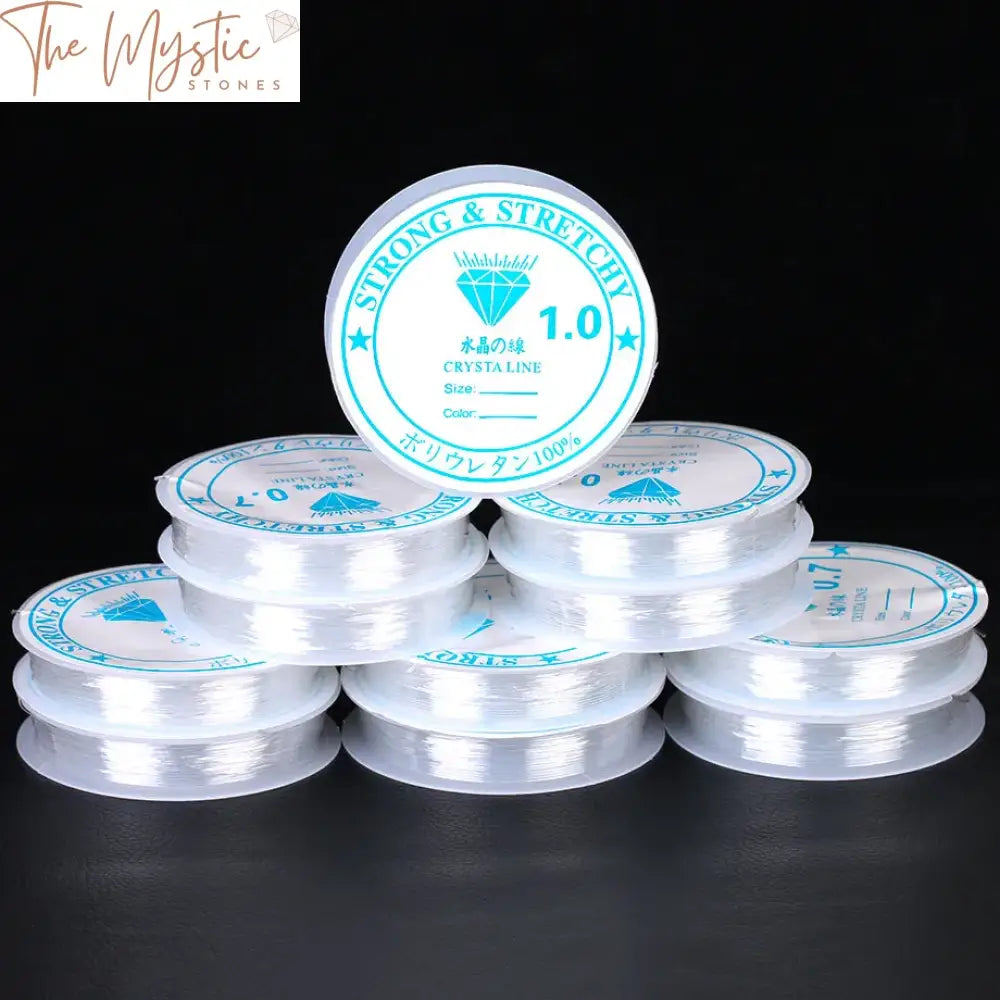 Crystalline Elastic Beading Thread - White